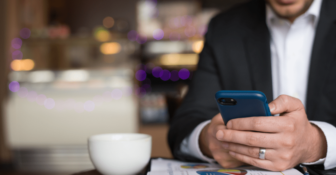 businessman on his mobile phone