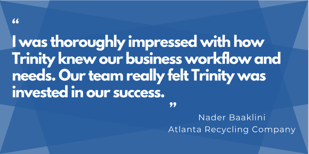 Atlanta Recycling Company testimonial, Quickbase Solution Provider