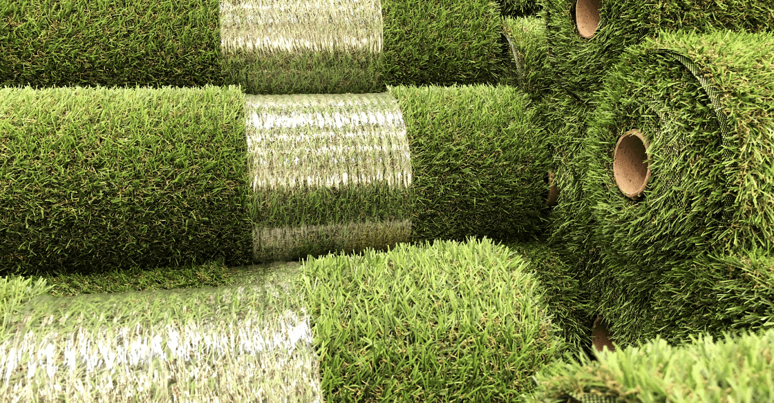 Rolls of artificial turf