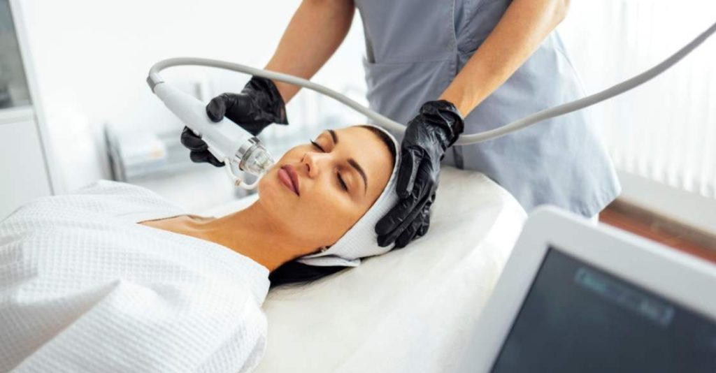 Person receiving Morpheus8 in an office wondering how much Morpheus8 costs